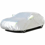 1PC Full Car Cover For Hatchback Waterproof Dust-proof UV Resistant Outdoor All Weather Protection With Reflective Strip