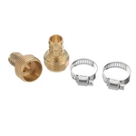 3/4'' NPT Brass Male Female Connector Garden Hose Repair Quick Connect Water Pipe Fittings Car Wash Adapter w/ Adjustabl