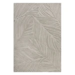 Sivý vlnený koberec Flair Rugs Lino Leaf, 120 x 170 cm