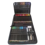 78pcs Water Soluble Color Pencil Set Zipper Package Multi-Color Lead Painting Pencil Tool Stationery Office Supplies