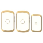 CACAZI A20 Wireless Music Doorbell Waterproof AC 110-220V 300M Remote Door Bell 1 Button 2 Receivers