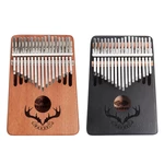 Muspor 17 Key Mahogany Kalimba Extra Sound Holes Design Finger Thumb Piano Mbira Musical Instrument With Tuner Hammer Pi