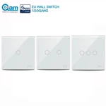 COOLCAM Zwave Smart Light Switch EU 1/2/3CH Touch Sensitive Wall Switch Home Automation Z Wave Wireless Remote Control L
