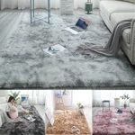 120X160CM Multi-color Tie Dyeing Plush Carpets Anti-slip Faux Fur Floor Mats Water Absorption Area Rug