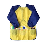 Children Waterproof Artist Painting Aprons Long Sleeve with 3 Pockets Baby Painting Eating Bib Supplies
