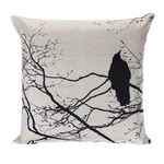Branch Bird Throw Pillow Case Cushion Cover Linen Pillow Protector 45*45cm Home Decor for Bedroom Couch Sofa Bed Car