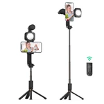 BlitzWolf® BW-BS15 bluetooth Tripod Selfie Stick with Fill Light with Condensor Microphone Wireless Selfie Stick Selfie