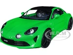 2021 Alpine A110 Pure Vert Jardin Green Metallic with Black Top 1/18 Diecast Model Car by Solido