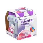 NUTRIDRINK Multi Fibre s jahodovou příchutí 4 x 200 ml