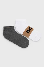 Ponožky BOSS (2-pak) pánske, šedá farba, 50467747