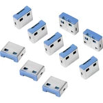 LogiLink zámok portu USB USB PORT LOCK sada 10 ks strieborná, modrá  bez kľúča AU0046