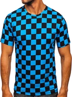 Modré pánské tričko s potiskem Bolf 14941