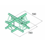 Alutruss DECOLOCK DQ3-PAC41 3-bodová rampa krížový prvok 90 °