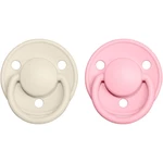 BIBS De Lux Natural Rubber Size 2: 6+ months dudlík Ivory / Baby Pink 2 ks BIBS De Lux Natural Rubber Size 2: 6+ months dudlík Ivory / Baby Pink 2 ks