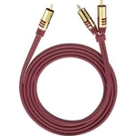 Připojovací kabel Oehlbach, cinch zástr./cinch zástr., červený, 3 m