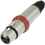 XLR kabelová zásuvka Neutrik NC3FXS, rovná, 3pól., 3,5 - 8 mm, stříbrná