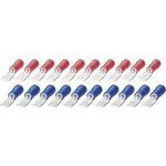 Sada fastonů, 6,3 mm, 0,25 - 2,5 mm², modrá/červená, 20 ks