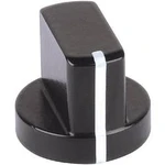 Hliníkový otočný knoflík Mentor 5583.6631, 6 mm, černá