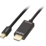 DisplayPort / HDMI kabel LINDY [1x mini DisplayPort zástrčka - 1x HDMI zástrčka] černá 5.00 m