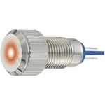 LED signálka GQ8F-D/G/12V/N, IP67, 12 V/DC / 12 V/AC, poniklovaná mosaz, zelená