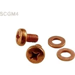 Náhradní šroub Hammond Electronics SCGM6, měď, přírodní, 12 mm, 4 ks