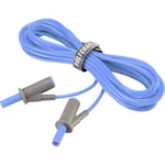 VOLTCRAFT MSB-501 bezpečnostní měřicí kabely [lamelová zástrčka 4 mm - lamelová zástrčka 4 mm] modrá, 5.00 m