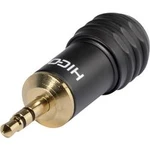 Jack konektor 3.5 mm Hicon - stereo zástrčka, rovná, pólů 3, černá, 1 ks