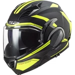 Výklopná moto přilba LS2 FF900 Valiant II Revo P/J  Matt Black H-V Yellow  S (55-56)