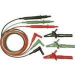 Sada měřicích kabelů zástrčka 4 mm ⇔ měřící hrot Cliff CIH29916, zelená/červená/černá