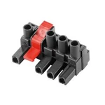 Zásuvkový konektor na kabel Weidmüller BLZ 7.62IT/04/180MF4 SN BK BX 1173530000, 37.38 mm, pólů 4, rozteč 7.62 mm, 40 ks