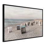 Plagát v ráme Artgeist Baltic Beach Chairs, 60 x 40 cm