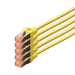 Digitus DK-1644-100-Y-5 RJ45 sieťové káble, prepojovacie káble CAT 6 S/FTP 10.00 m žltá fóliové tienenie, kompletné tien