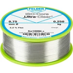 Felder Löttechnik ISO-Core "Ultra-Clear" Sn100Ni+ spájkovací cín bez olova cievka Sn99,25Cu0,7Ni0,05 0.250 kg 0.75 mm