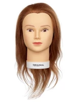 Cvičná hlava dámská s přírodními vlasy ISALINE, Original Best Buy - blond 15 - 40 cm (0030211) + dárek zdarma