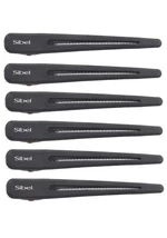Karbonové klipsy do vlasů Sibel Carbon Line - 12 cm, černé - 6 ks (9376001) + dárek zdarma