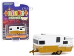 Shasta Airflyte Travel Trailer Butterscotch and White "Hitched Homes" Series 14 1/64 Diecast Model by Greenlight