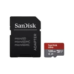 Pamäťová karta SanDisk Micro SDXC Ultra Android 128GB UHS-I U1 (100R/10W) + adapter (SDSQUAR-128G-GN6MA) čierna pamäťová karta microSD • kapacita 128 