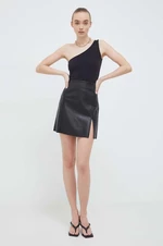Sukně Bruuns Bazaar černá barva, mini, áčková