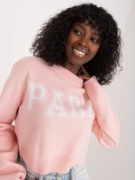 Light pink oversize sweater with wool