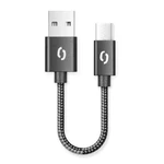 Kábel Aligator Premium 2A, USB-C na USB, 50cm, čierna