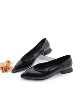 Marjin Women's Flats Pointed Toe Evka Black