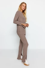 Trendyol Mink Slit Knitwear Two Piece Set