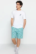 Trendyol Green Regular Fit Knitted Shorts Pajamas Set