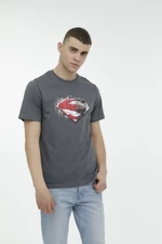 Lumberjack Ml Superman 11spdm07 3fx Anthracite Męskie koszulki z krótkim rękawem