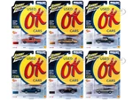 "Muscle Cars USA" 2023 Set B of 6 pieces Release 1 "OK Used Cars" 1/64 Diecast Model Cars by Johnny Lightning