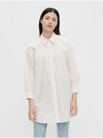 Brown and white striped long shirt . OBJECT Mahin - Ladies