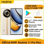 realme 11 Pro Plus 5G Smartphone Dimensity 7050 Mobile Phone 6.7'' 120Hz OLED Display 200MP Camera 5000mAh Battery 100W