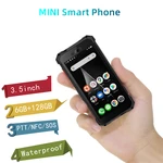 SERVO 3.5"HD Mini Smartphone 4GB+128GB IP68 Waterproof Android 10 Octa Core Google Play 4G PTT NFC OTG Small Rugged Mobile Phone