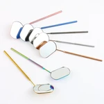 1PC Multi Colors Oval Grafted Lash Mirror Stainless Steel Multifunction Checking Mirror Eyelashes Extension Makeup Tool