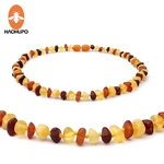 HAOHUPO Raw Amber Necklace for Children Multicolor Baby Jewelry Certificate Baltic Natural Amber Beads Collar True Best Gifts